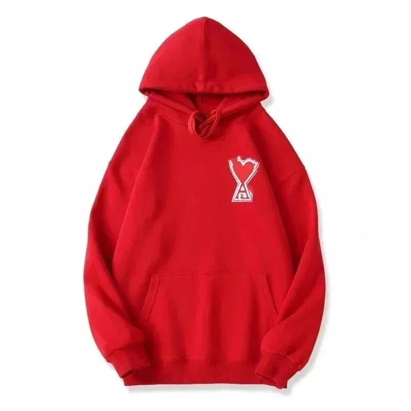 Acne Studios Acne Studios Face Red Hoodie with White Logo Red - 1