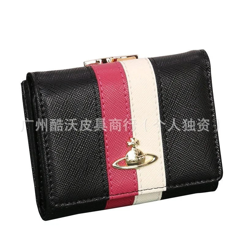 Vivienne Westwood Vivienne Westwood Orb Black Pink White Trim Wallet Black - 1