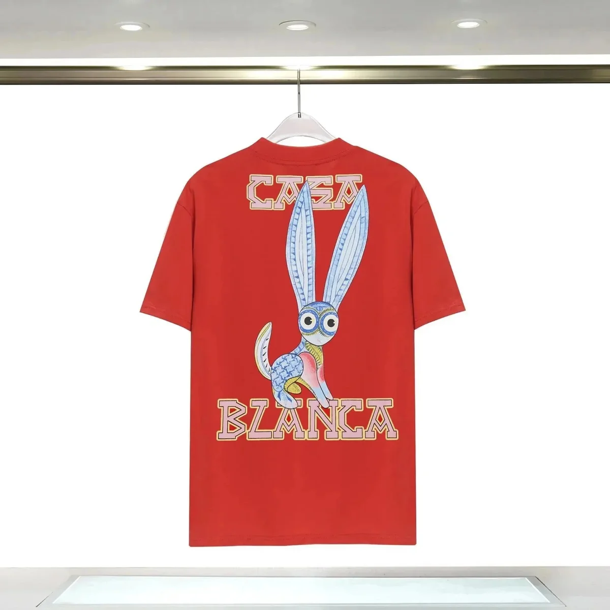 Casablanca Casa Blanca Red Rabbit Print T-Shirt Red - 1