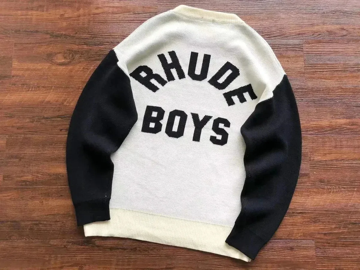 Rhude Rhude Boys Sweater Black/White Knit Top Black - 1