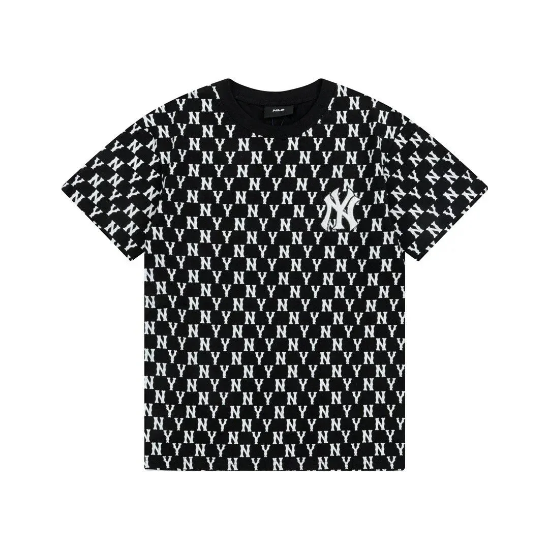 New Era New Era NY Yankees All Over Print T-Shirt Black Black - 1