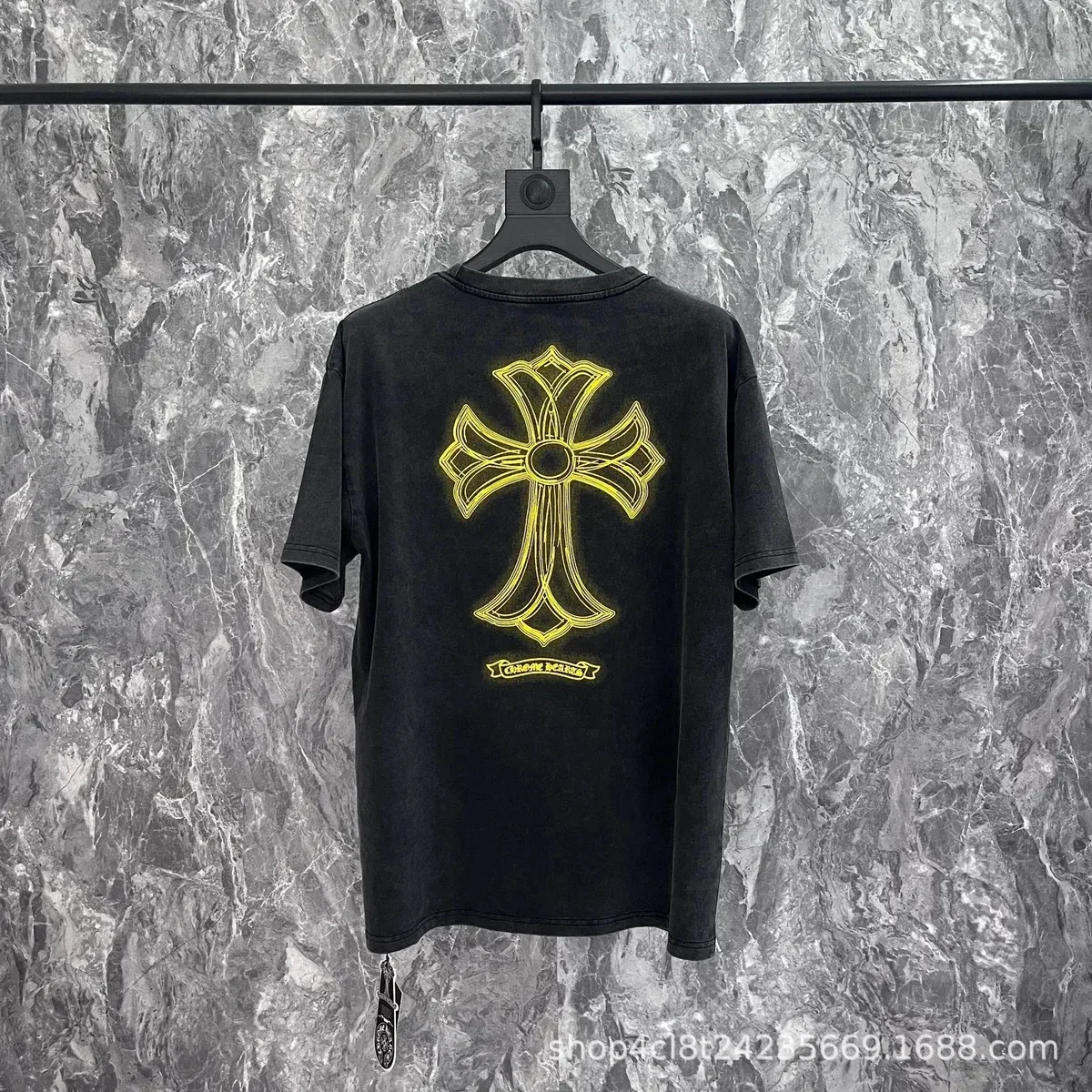 Chrome Hearts Chrome Hearts Cross Print Black T-Shirt Black - 1