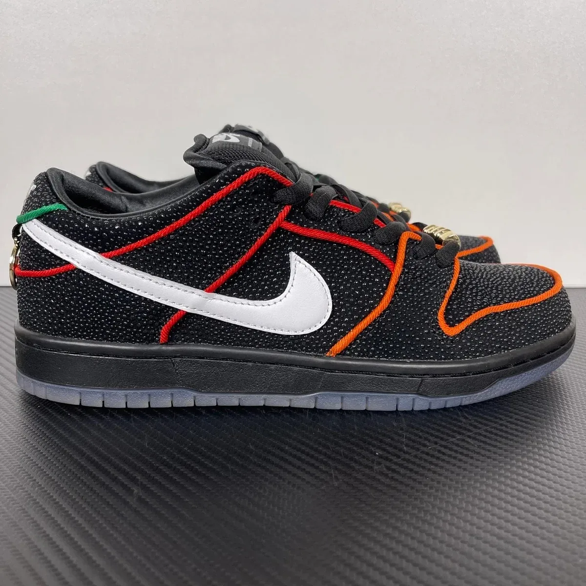 Nike Nike Dunk Low Black/White Red Orange Sneakers Black - 1
