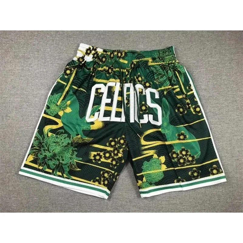 Other Basketball Shorts Celtics Floral Design Green - 1