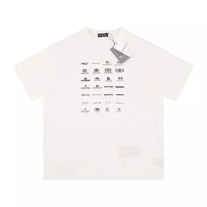 Balenciaga Balenciaga White Logo Print T-Shirt White - 1