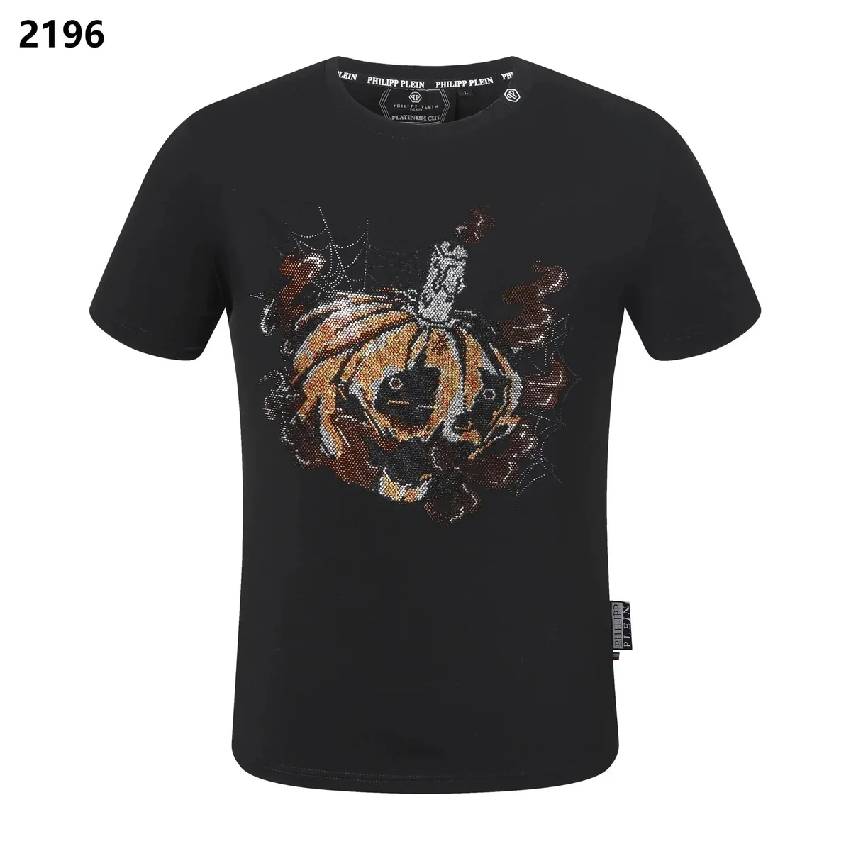 Philipp Plein Philipp Plein Black Pumpkin Print T-Shirt Black - 1