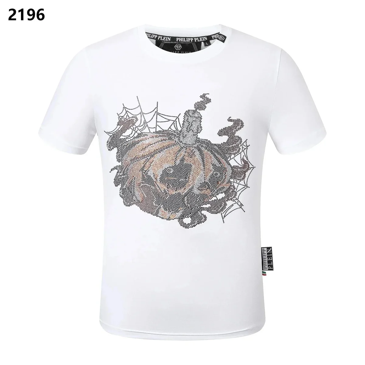 Philipp Plein Philipp Plein White Pumpkin Print T-Shirt White - 1
