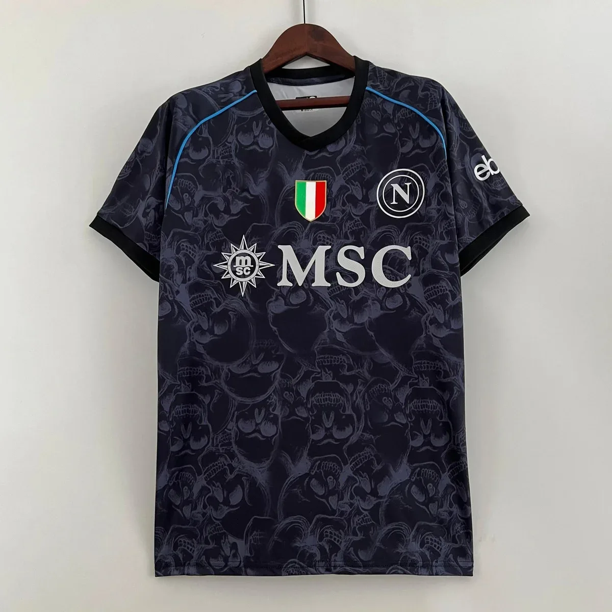 Other Dark Skull Print Soccer Jersey Navy - 1