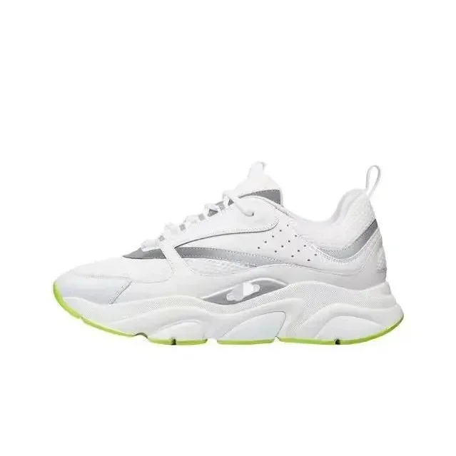 New Balance White & Lime Sneakers White - 1