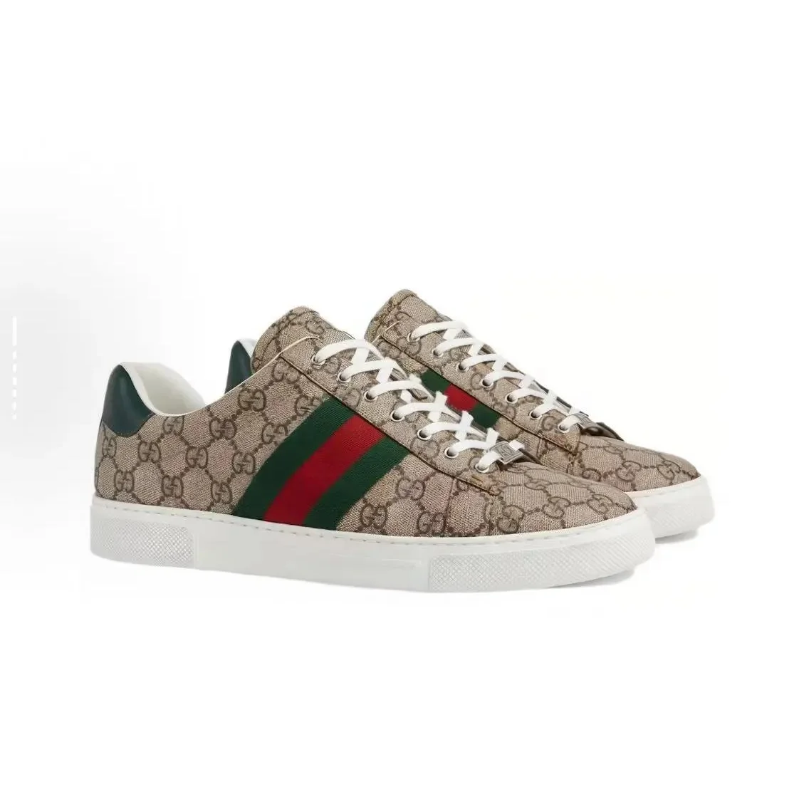 Gucci Gucci Ace Beige/Green/Red Sneakers Beige - 1