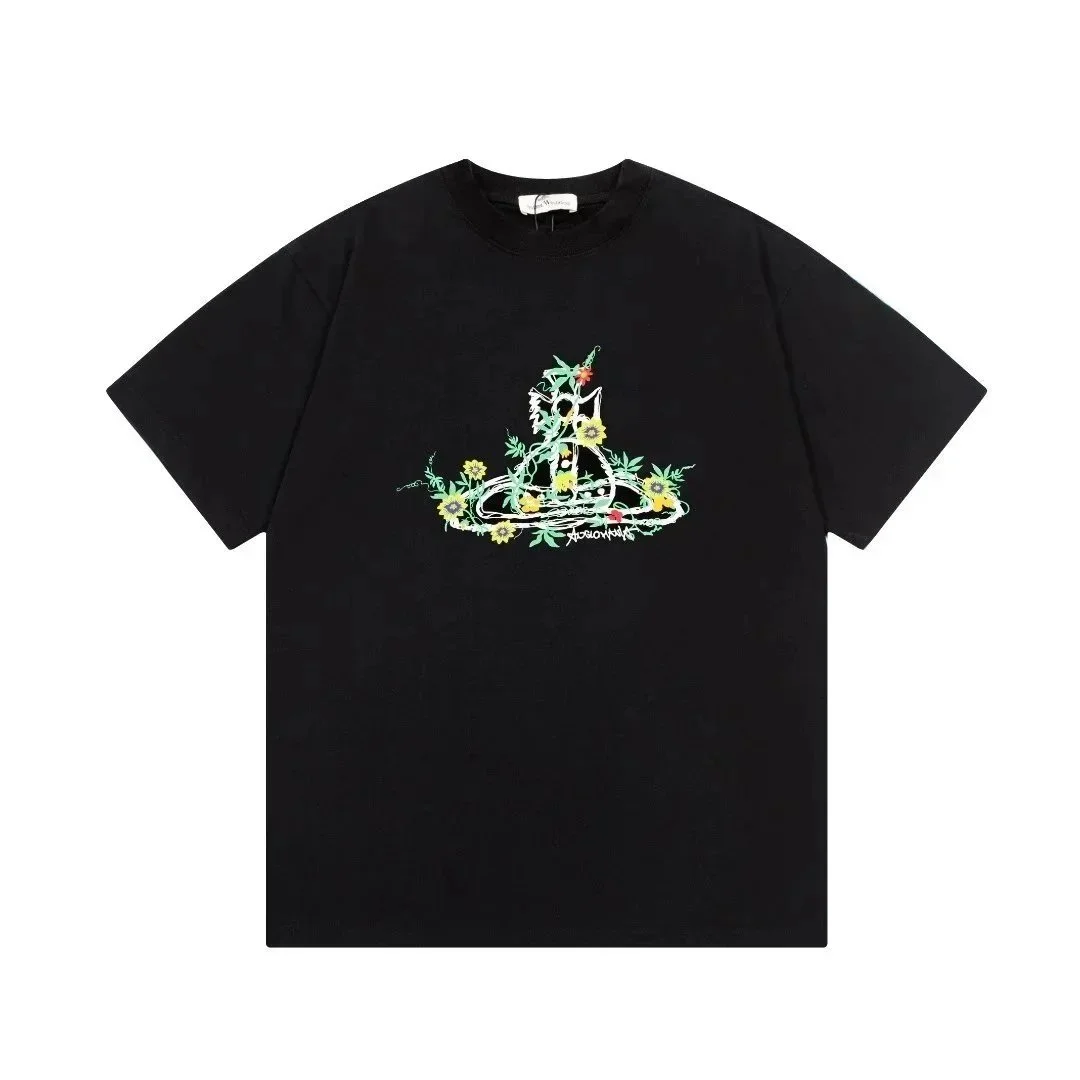 Vivienne Westwood Vivienne Westwood Orb T-Shirt Black Floral Print Black - 1