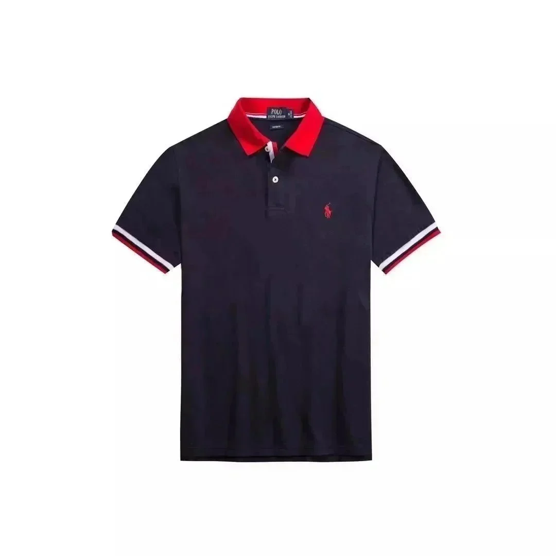 Polo Ralph Lauren Polo Ralph Lauren Navy Red Collar Polo Shirt Navy - 1