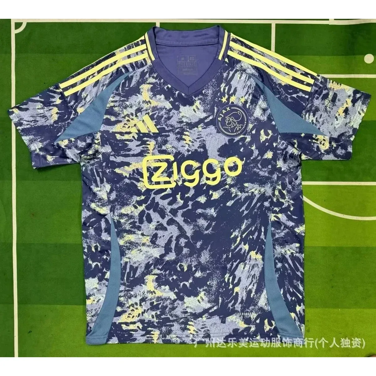 Adidas Adidas Ajax Camo Jersey Blue Yellow Blue - 1