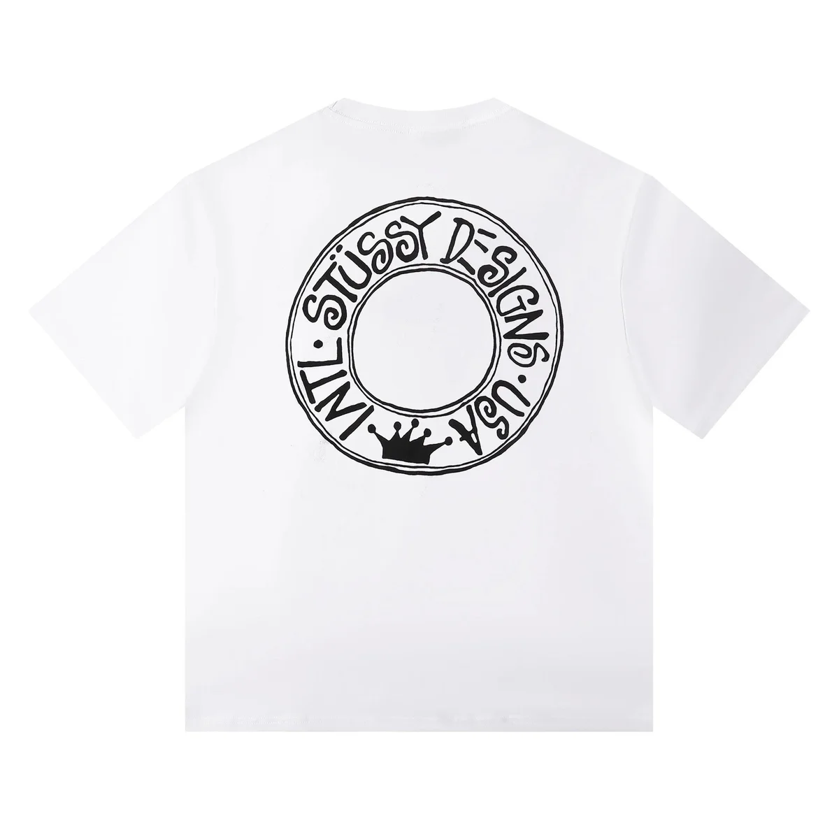 Stussy Stussy White Circle Logo T-Shirt White - 1