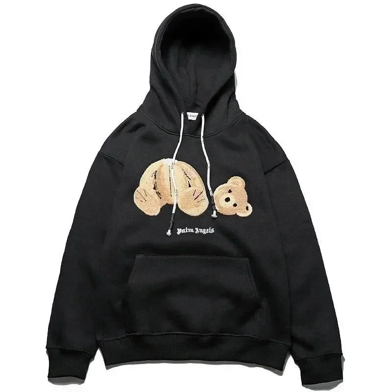 Palm Angels Palm Angels Bear Black Hoodie Black - 1