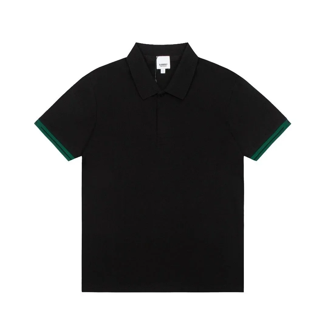 Burberry Burberry Black Polo Shirt with Green Trim Black - 1