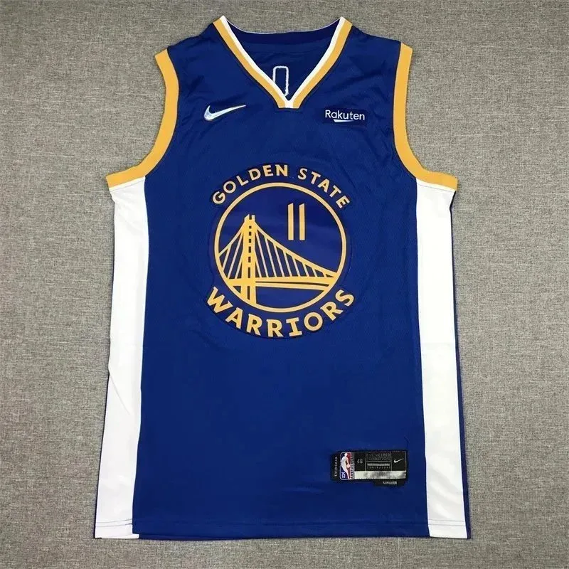 Jordan Nike Golden State Warriors #11 Jersey Blue White Blue - 1