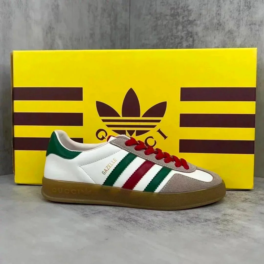 Adidas Adidas Gazelle White/Green/Red Sneakers White - 1
