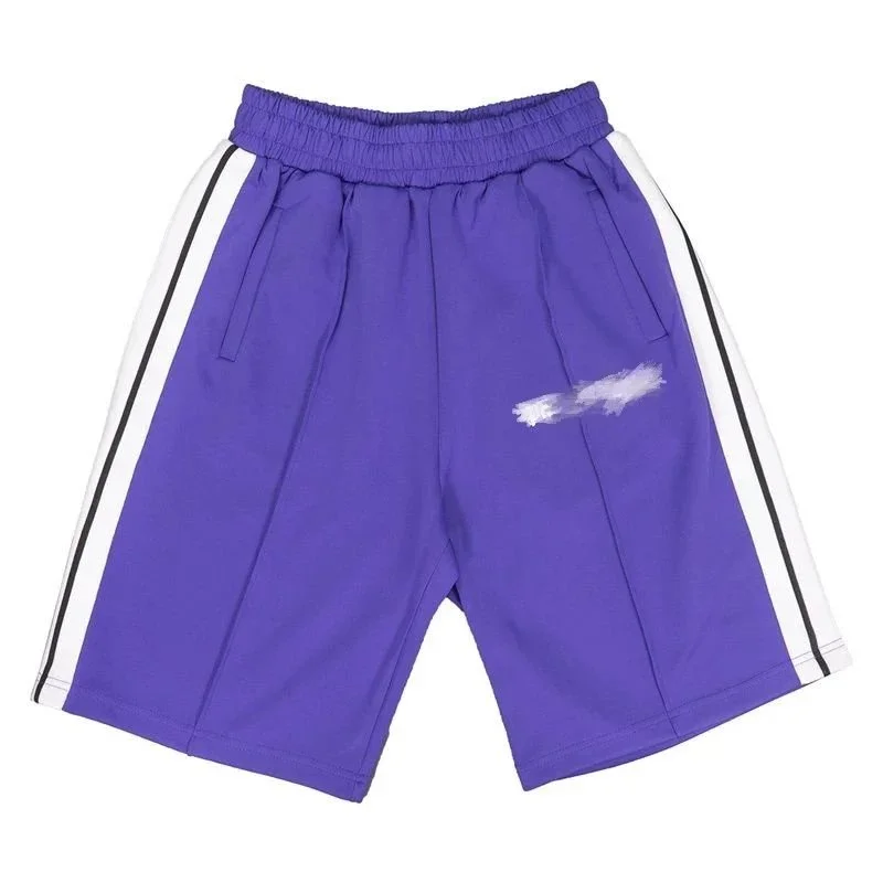 Other Purple Track Shorts with White Stripes Purple - 1