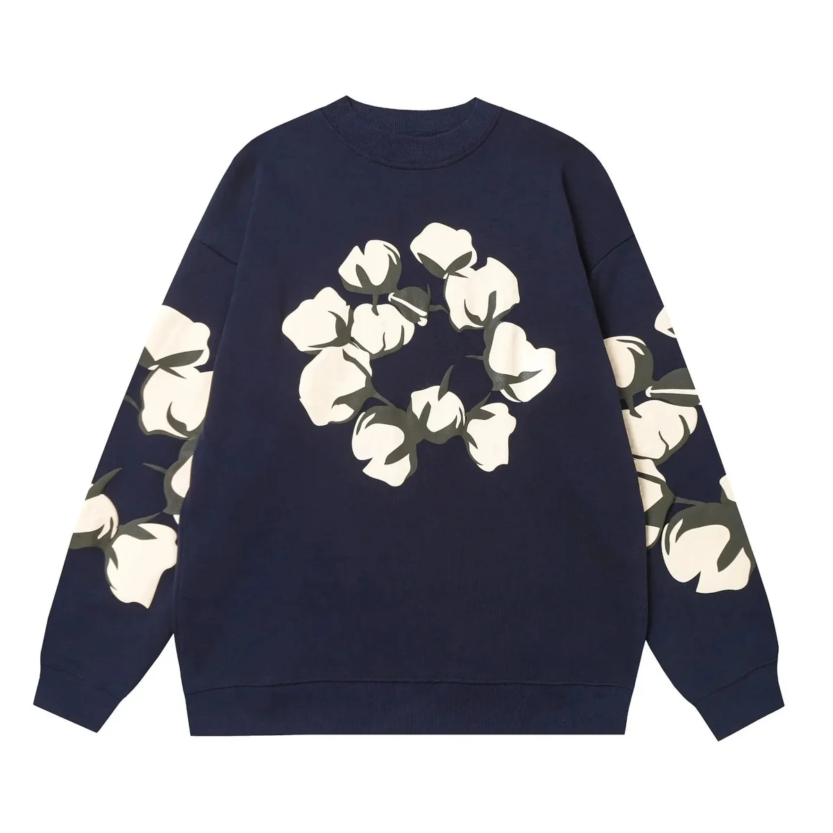 Other Navy Floral Print Sweatshirt Navy - 1