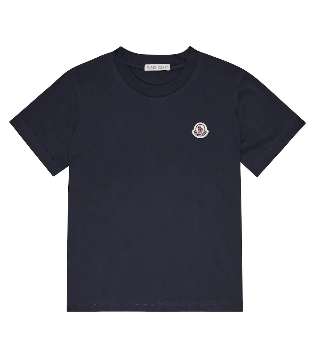 Moncler Navy Cotton T-Shirt with Embroidered Logo — Hipobuy Spreadsheet find