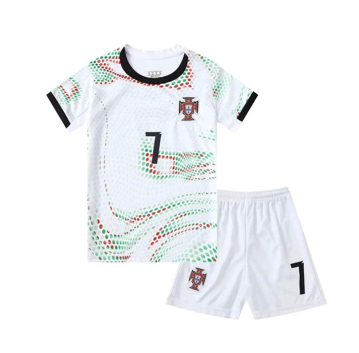 Other Kids Portugal #7 Jersey & Shorts Set White - 1