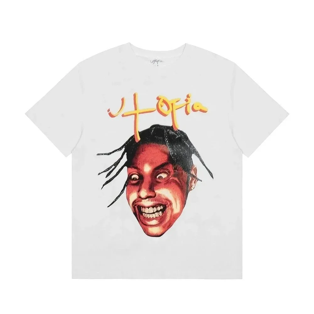 Other Unisex White Utopia Graphic T-Shirt White - 1