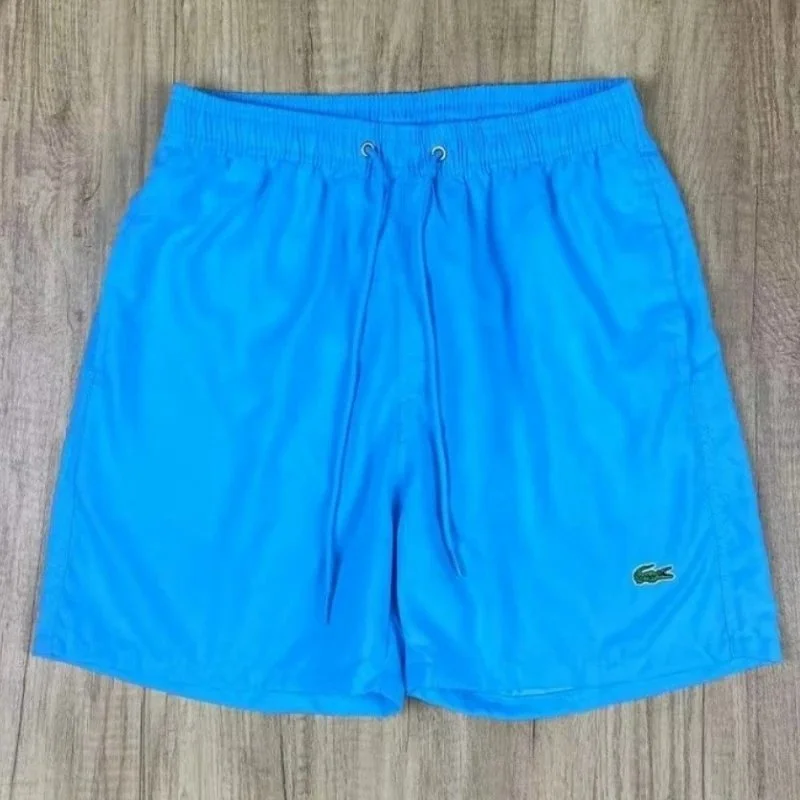 Lacoste Lacoste Blue Solid Swim Shorts Blue - 1