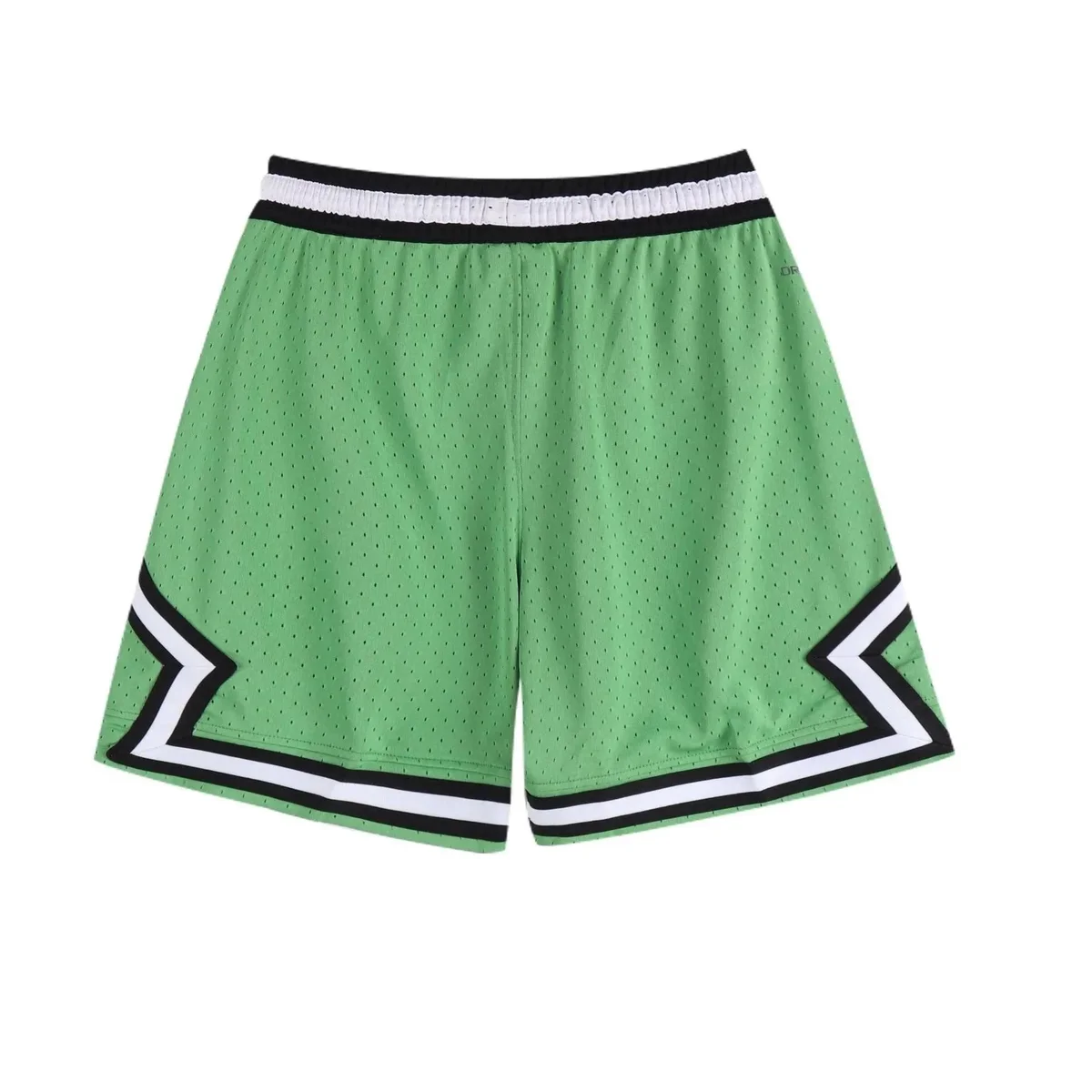 Nike Green Mesh Basketball Shorts with White and Black Trim Green - 1
