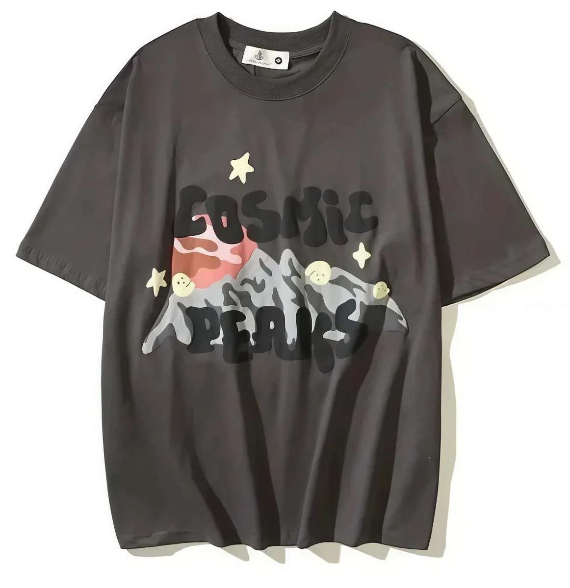 Other Unisex Cosmic Peaks Graphic T-Shirt Grey - 1