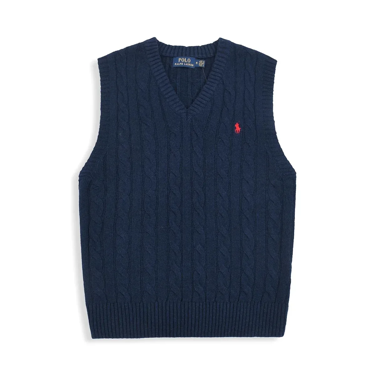 Polo Ralph Lauren Polo Ralph Lauren Cable Knit V-neck Sweater Vest Navy Navy - 1