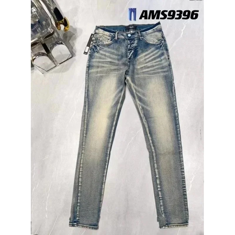 Other AMS9396 Light Wash Slim Fit Jeans Blue - 1