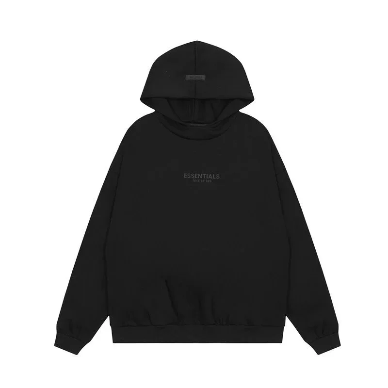 Fear of God Fear of God Essentials Black Oversized Hoodie Black - 1