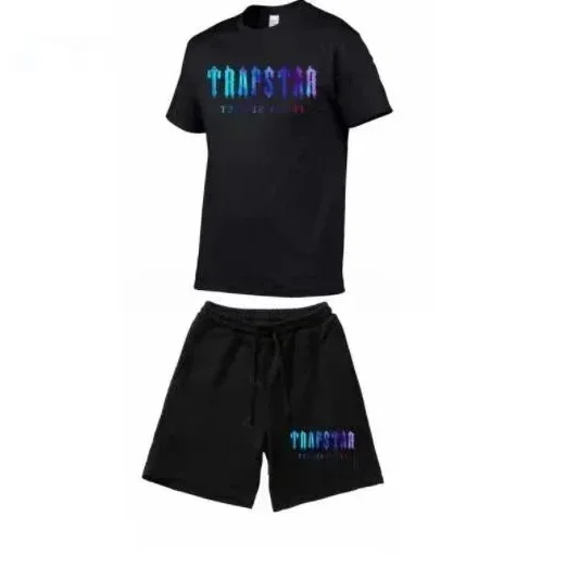 Trapstar Trapstar Black Logo T-Shirt & Shorts Set Black - 1