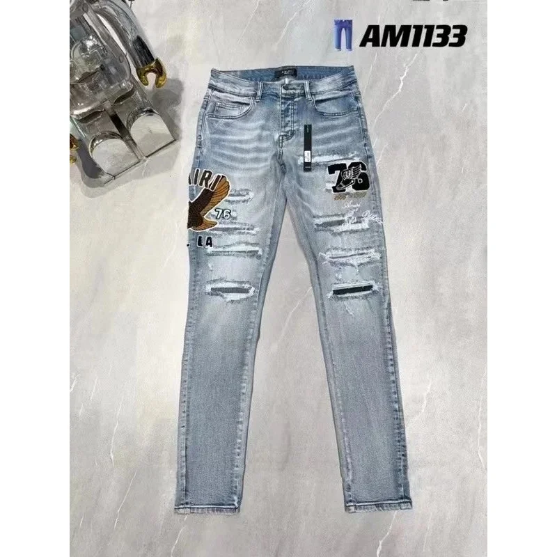 A Bathing Ape A Bathing Ape AM1133 Distressed Jeans Blue - 1