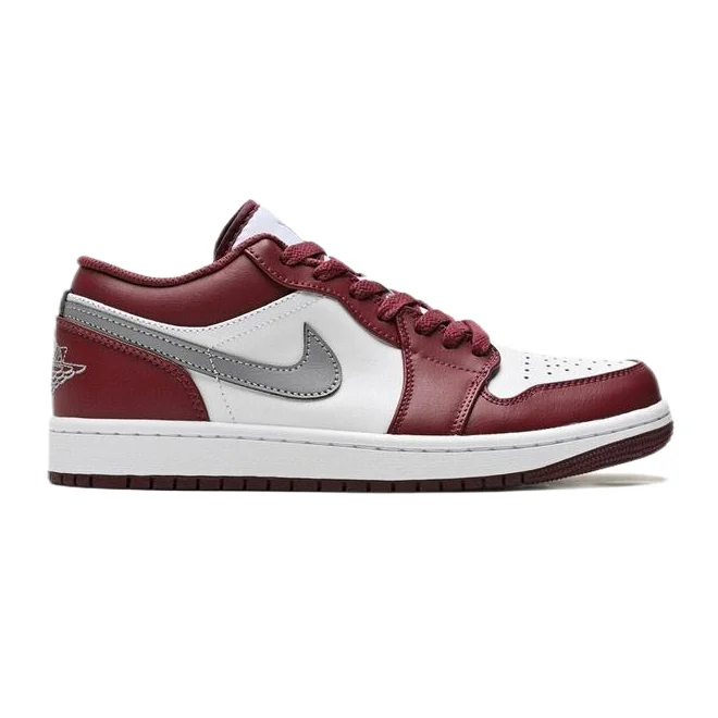 Jordan Nike Air Jordan 1 Low Burgundy/White Sneakers Red - 1