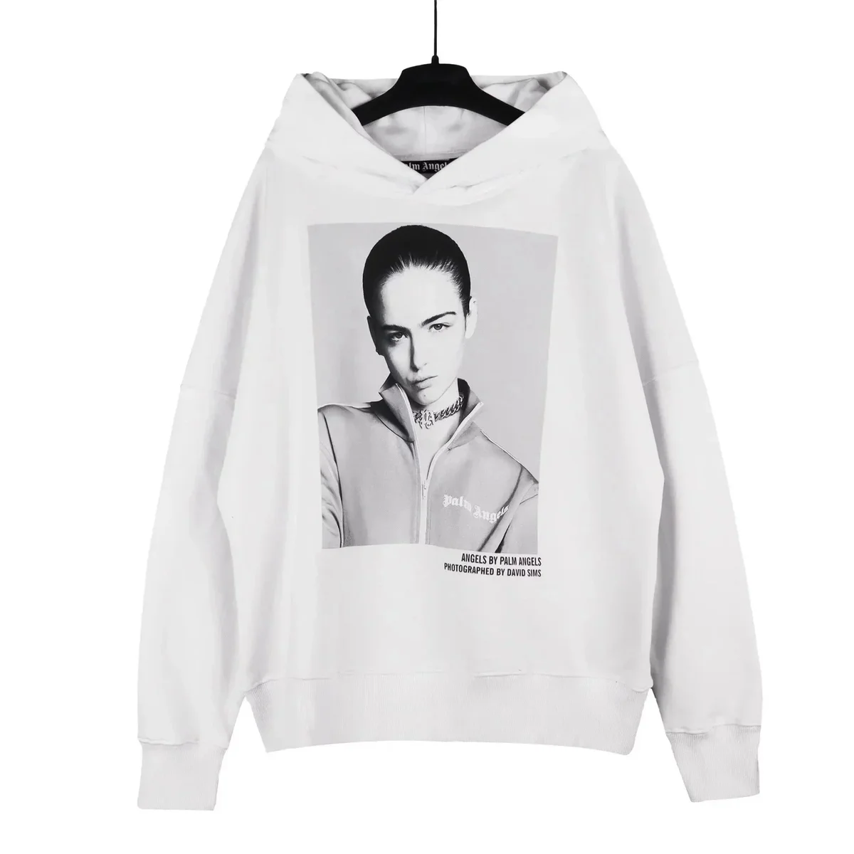 Palm Angels Palm Angels Angels Bear Hoodie White White - 1