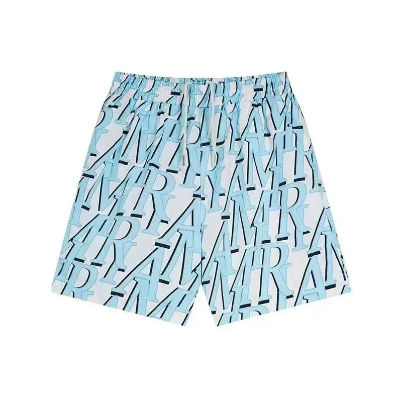 A Bathing Ape A Bathing Ape All-Over Print Shorts White/Light Blue White - 1