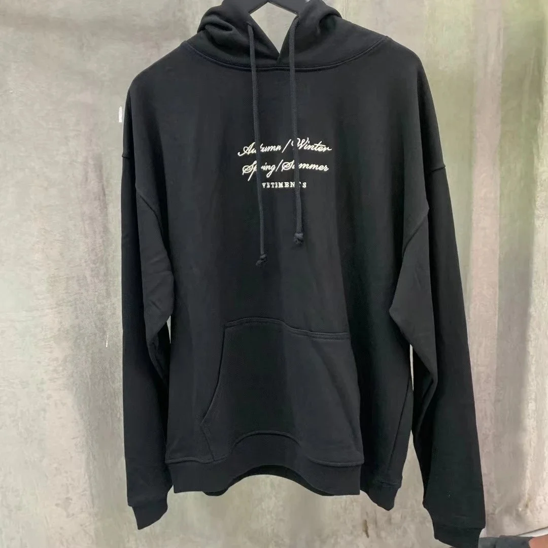Vetements Vetements Autumn/Winter Spring/Summer Black Hoodie Black - 1