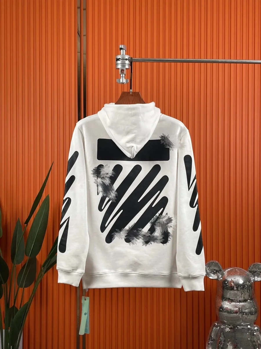 Off-White Off-White Out Of Office White Hoodie with Black Graphic White - 1