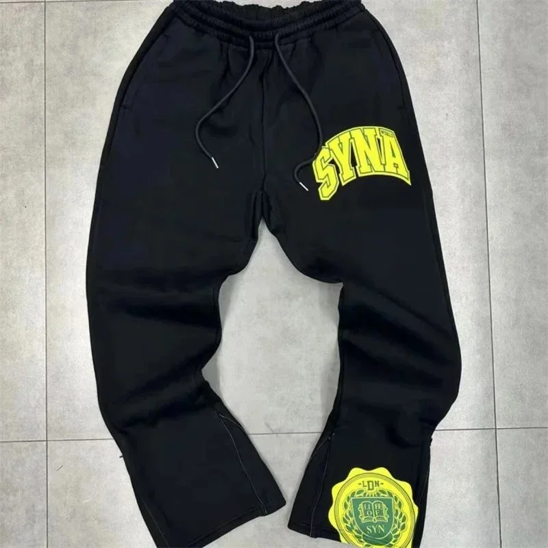 Other Black SYNA Sweatpants with Yellow Logo Black - 1