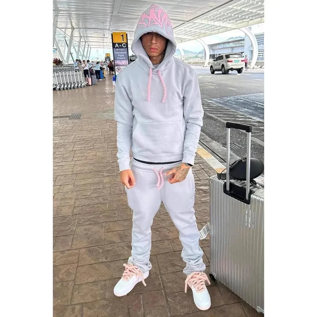 A Bathing Ape A Bathing Ape BAPE STA Grey Hoodie & Pants Set Grey - 1