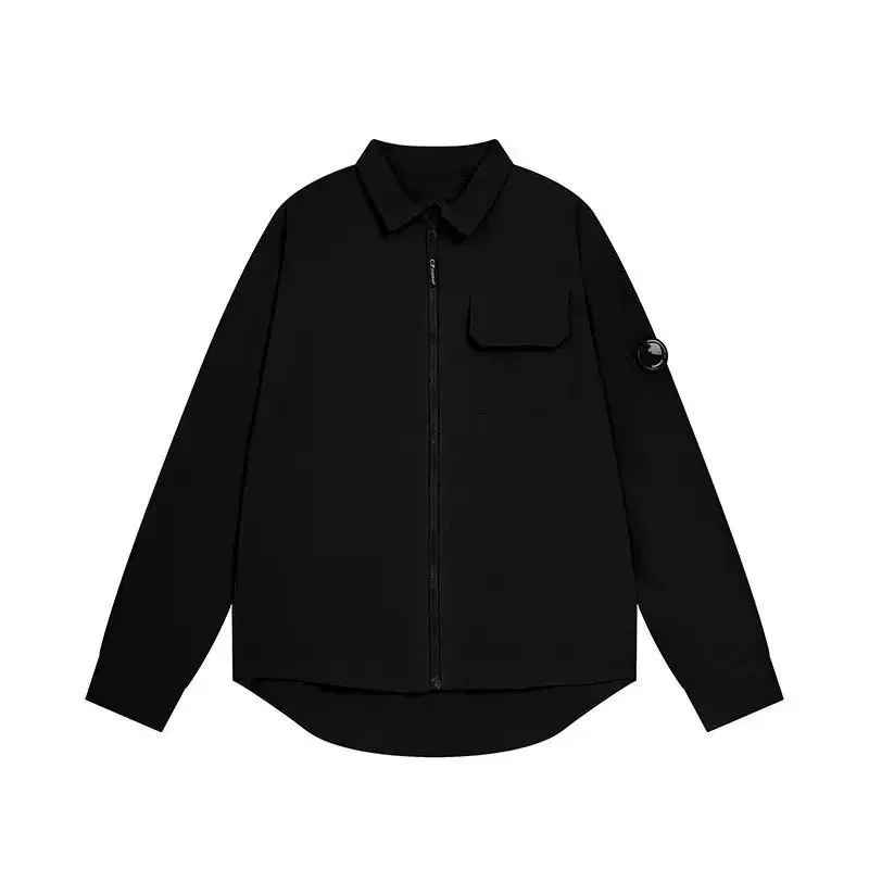 CP Company CP Company Goggle Black Zip-Up Shirt Jacket Black - 1