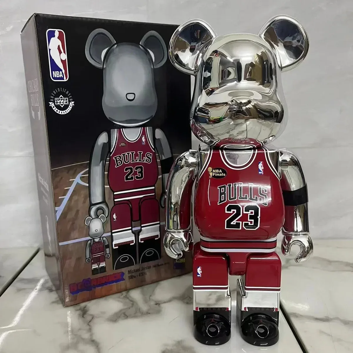 A Bathing Ape A Bathing Ape BAPE STA Michael Jordan Bulls 23 Bearbrick Red - 1