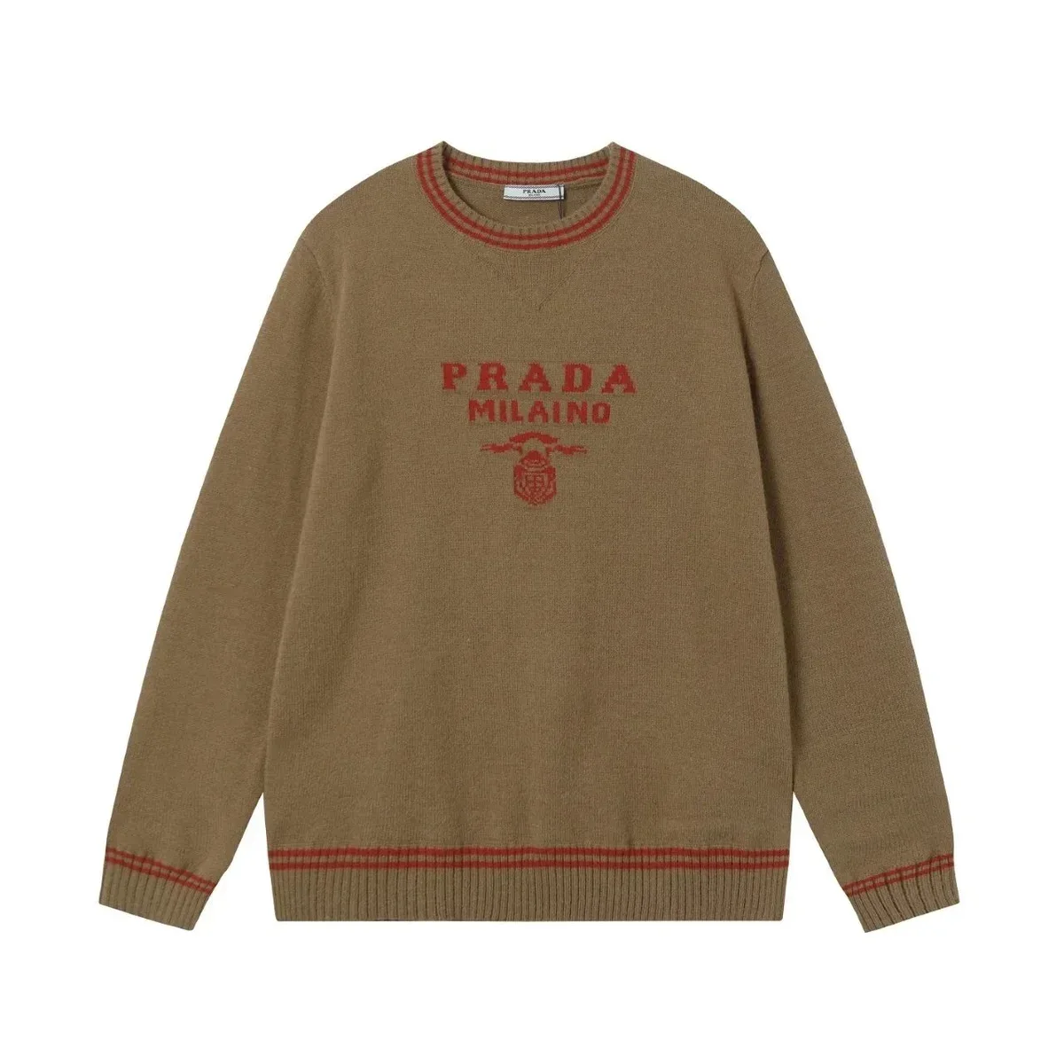 Prada Prada Beige Logo Knit Sweater Beige - 1