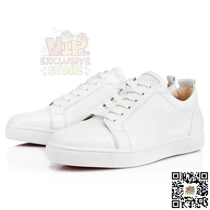 Christian Louboutin Christian Louboutin Louis White Leather Sneakers White - 1