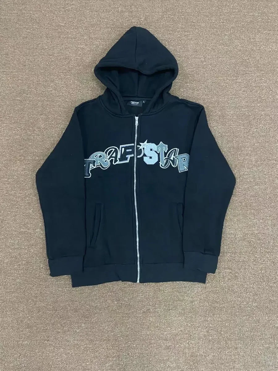 Trapstar Trapstar Black 'TRAPSTAR' Zip-Up Hoodie Black - 1