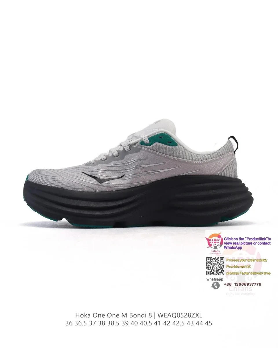Hoka Hoka One One Bondi 8 Grey/Teal Sneakers Grey - 1