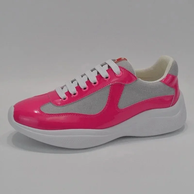 Prada Prada Sneakers Pink & Grey Leather & Mesh Pink - 1