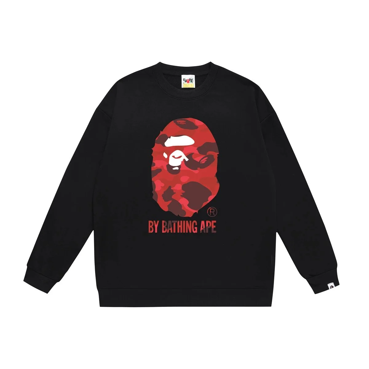 A Bathing Ape A Bathing Ape BAPE STA Red Camo Crewneck Sweatshirt Black - 1